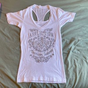 Affliction White Short Sleeve Tee